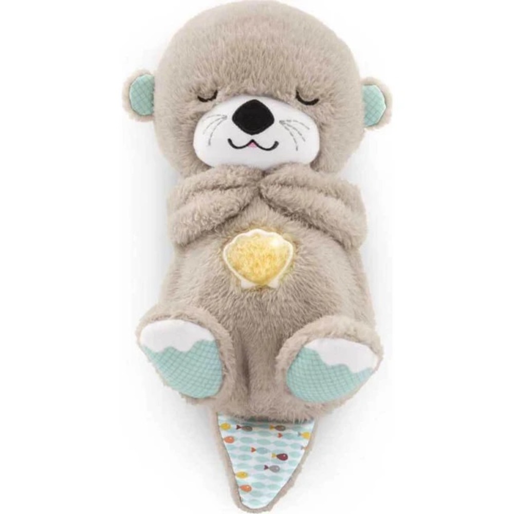 Fisher-Price Tan and Blue Stuffed Otter